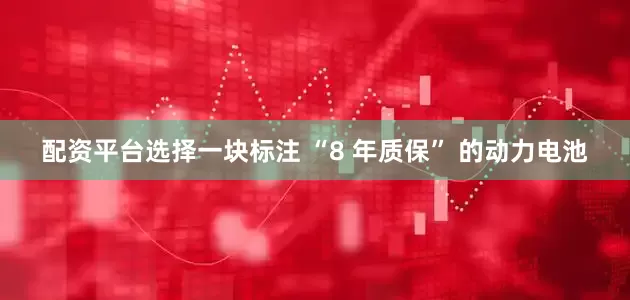 配资平台选择一块标注 “8 年质保” 的动力电池