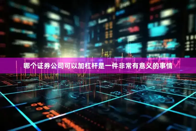 哪个证券公司可以加杠杆是一件非常有意义的事情